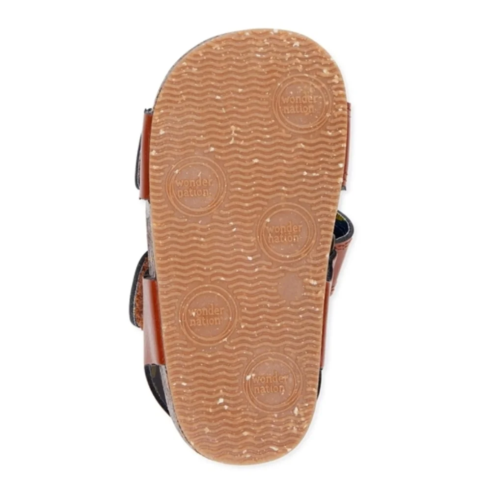 NEW - NWT Wonder Nation Unisex Baby Footbed Sandals, Size 6
